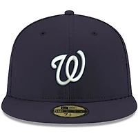 Men's New Era Navy Washington Nationals White Logo 59FIFTY Fitted Hat