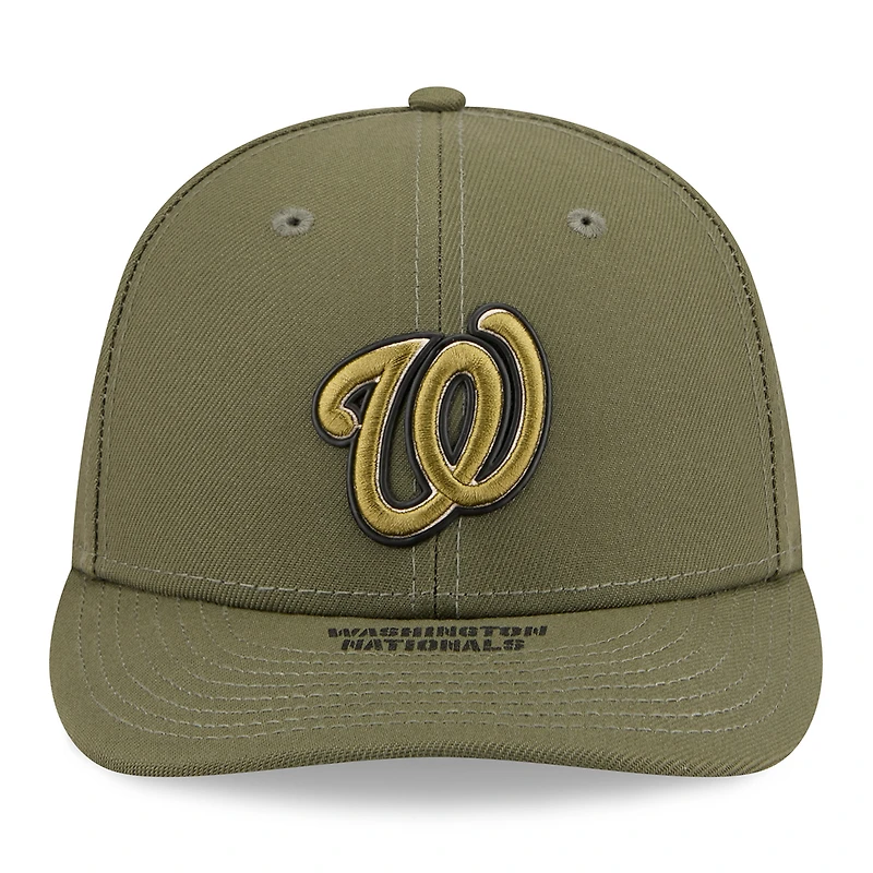 Casquette ajustée New Era 59FIFTY olive pour homme, édition limitée Washington Nationals 2026, Journée des forces armées.