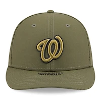 Casquette ajustée New Era 59FIFTY olive pour homme, édition limitée Washington Nationals 2026, Journée des forces armées.