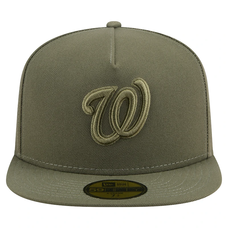 Casquette ajustée A-Frame 59FIFTY pour homme New Era, coloris olive