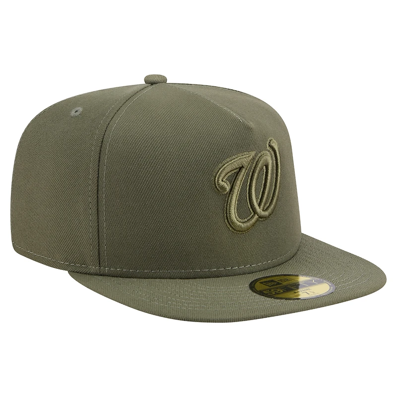 Casquette ajustée A-Frame 59FIFTY pour homme New Era, coloris olive