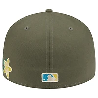 Men's New Era Olive Washington Nationals Tonal Florals 59FIFTY Fitted Hat