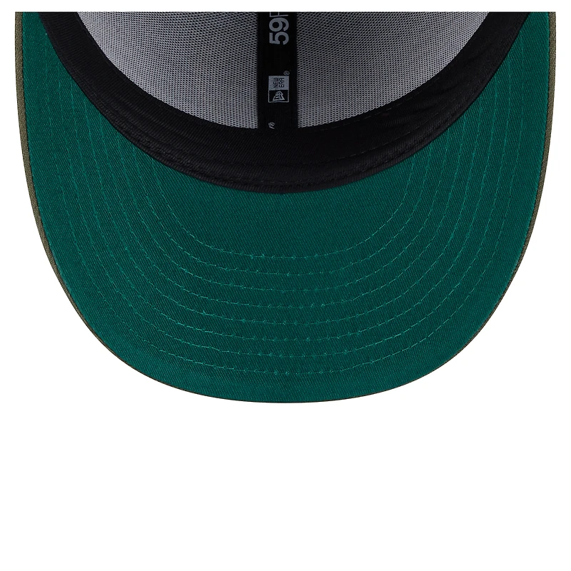 Men's New Era Olive Washington Nationals Tonal Florals 59FIFTY Fitted Hat