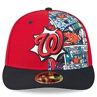 Casquette ajustée 59FIFTY basse New Era rouge/bleu marine Washington Nationals 2025 MLB Players' Weekend pour homme