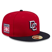 Casquette ajustée New Era rouge/marine Washington Nationals 2026, Temple de la renommée du baseball 59FIFTY pour homme