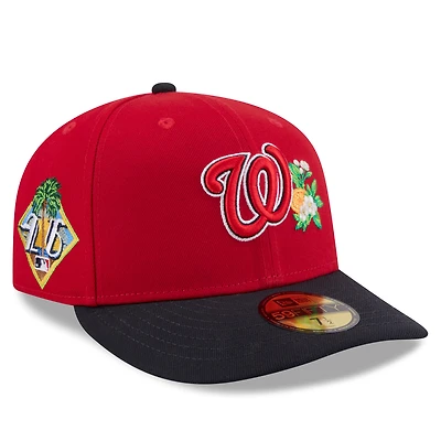 Casquette ajustée New Era rouge/marine Washington Nationals 2026 Spring Training Low Profile 59FIFTY pour homme