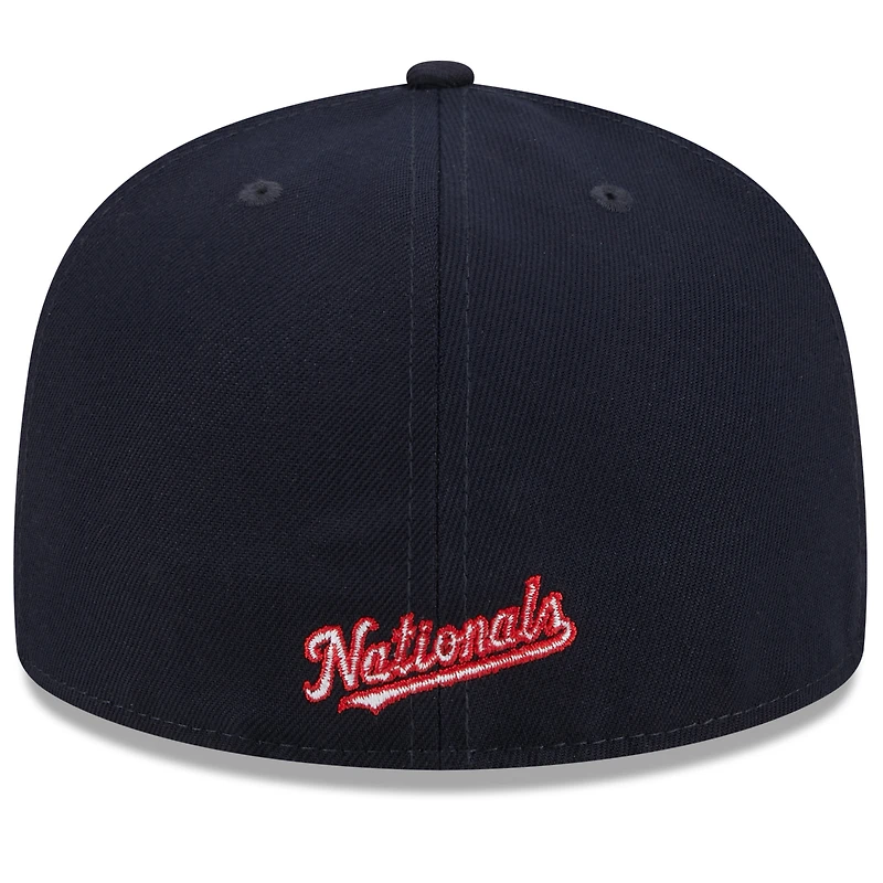 Casquette ajustée 59FIFTY New Era pour hommes, rouge/bleu marine, Washington Nationals Gameday Sideswipe
