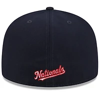 Casquette ajustée 59FIFTY New Era pour hommes, rouge/bleu marine, Washington Nationals Gameday Sideswipe