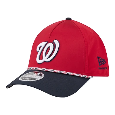 Casquette New Era Flex rouge/marine Washington Nationals pour homme, modèle Rope M-Crown A-Frame 39THIRTY
