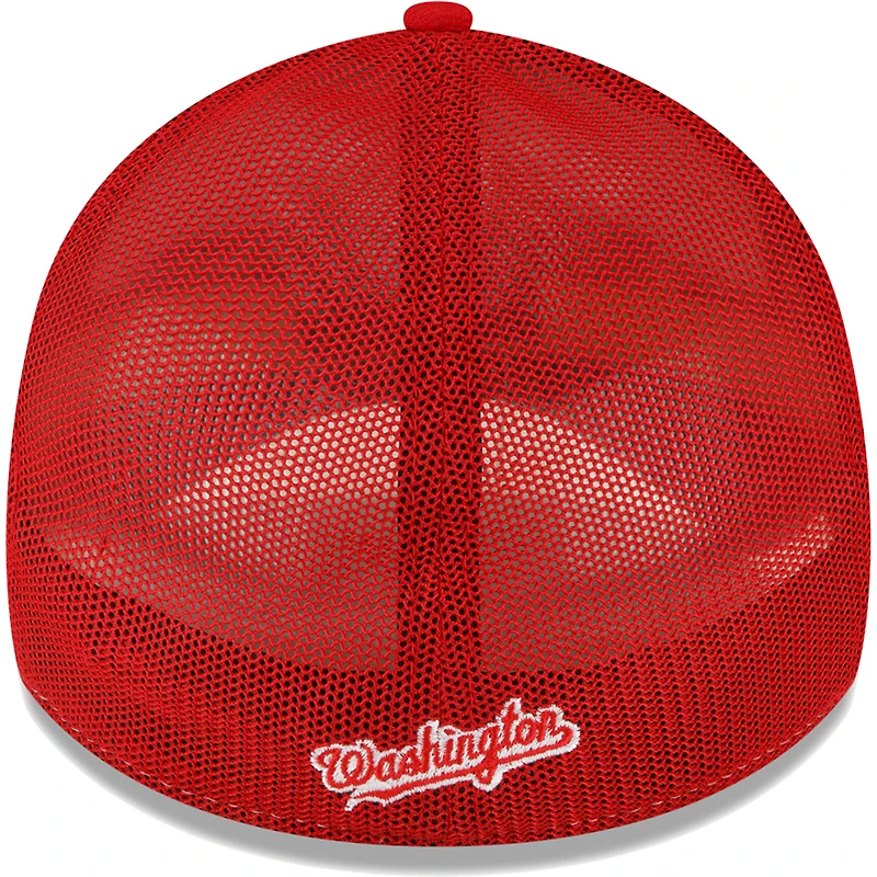 Casquette Flex 39THIRTY pour entraînement au bâton sur le terrain des Washington Nationals 2023 New Era homme, rouge/blanc