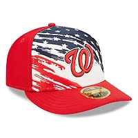 Casquette ajustée 59FIFTY à profil bas des Nationals de Washington 2022 du 4 juillet New Era pour homme, rouge