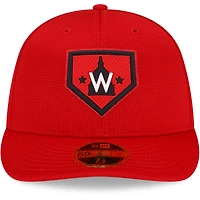 Casquette ajustée 59FIFTY à profil bas pour homme des Nationals de Washington 2022 Clubhouse rouge New Era