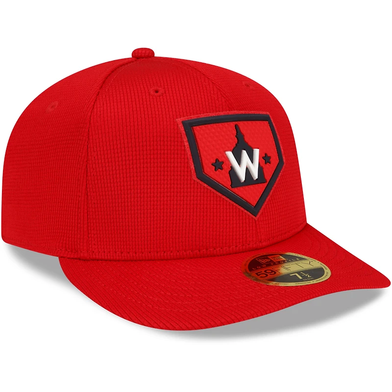 Casquette ajustée 59FIFTY à profil bas pour homme des Nationals de Washington 2022 Clubhouse rouge New Era