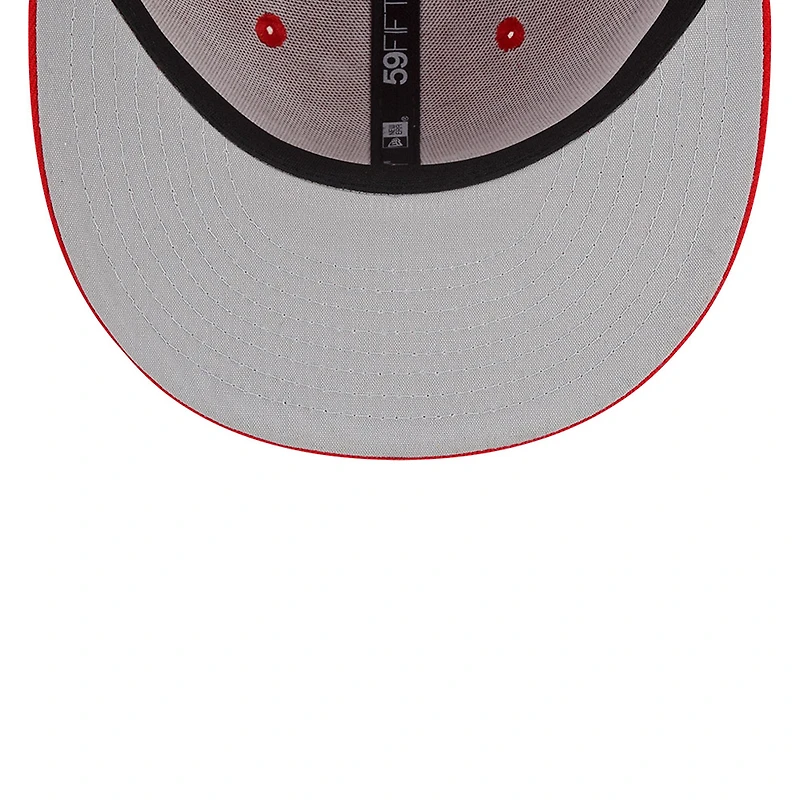 Casquette ajustée 59FIFTY pour entraînement au bâton des Washington Nationals 2023 New Era homme, rouge