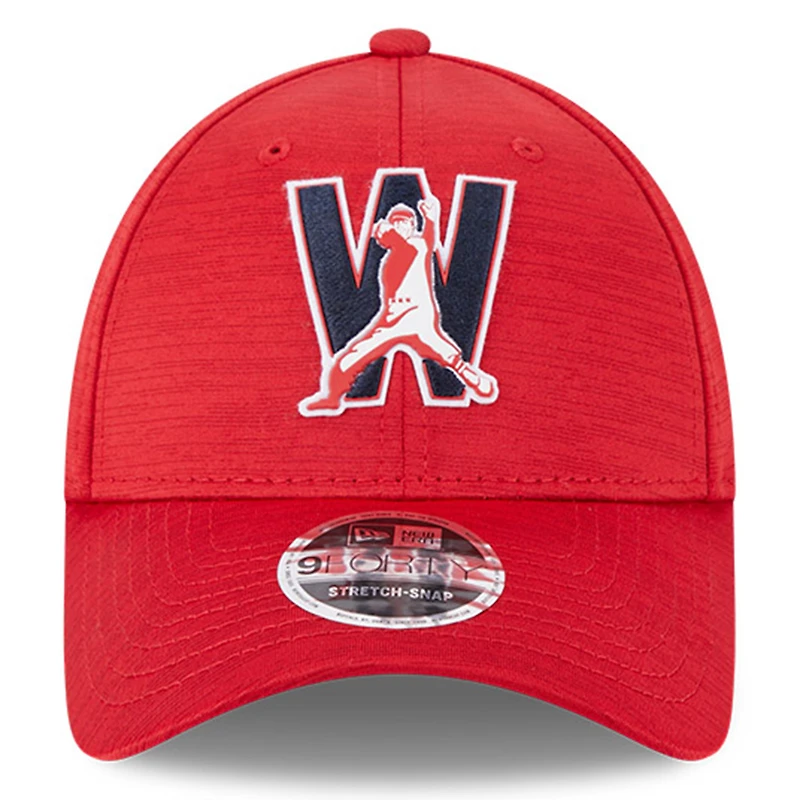Men's New Era  Red Washington Nationals 2023 Clubhouse 9FORTY Snapback Hat