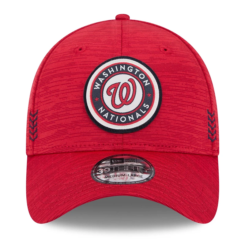 Men's New Era Red Washington Nationals 2024 Clubhouse 39THIRTY Flex Hat