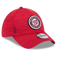 Men's New Era Red Washington Nationals 2024 Clubhouse 39THIRTY Flex Hat