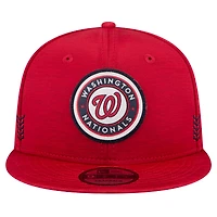 Casquette Snapback 9FIFTY rouge Washington Nationals 2024 Clubhouse New Era pour homme