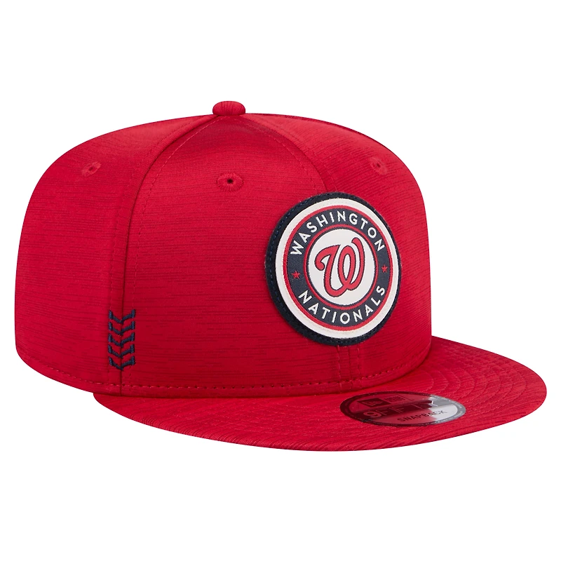 Casquette Snapback 9FIFTY rouge Washington Nationals 2024 Clubhouse New Era pour homme