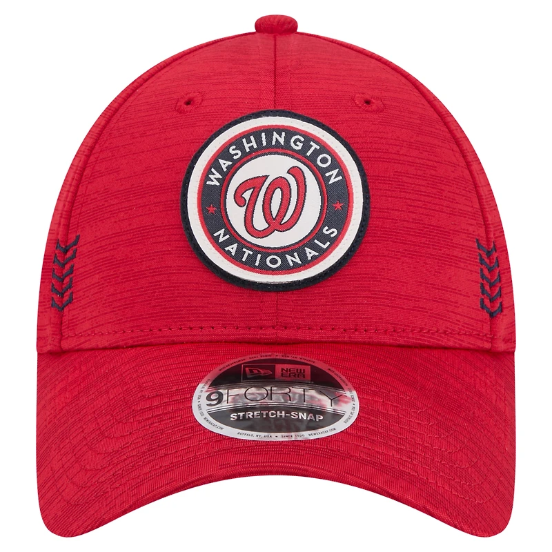 Men's New Era  Red Washington Nationals 2024 Clubhouse 9FORTY Adjustable Hat