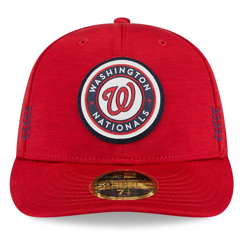 Men's New Era  Red Washington Nationals 2024 Clubhouse Low Profile 59FIFTY Fitted Hat