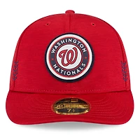 Men's New Era  Red Washington Nationals 2024 Clubhouse Low Profile 59FIFTY Fitted Hat