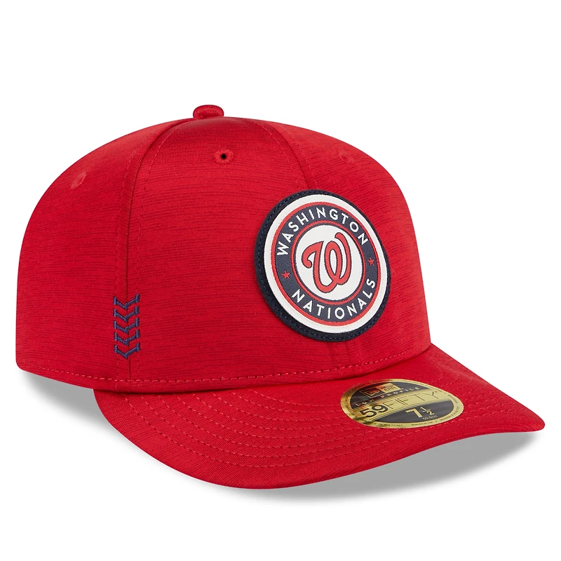 Men's New Era  Red Washington Nationals 2024 Clubhouse Low Profile 59FIFTY Fitted Hat