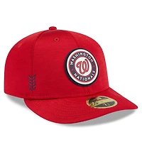 Men's New Era  Red Washington Nationals 2024 Clubhouse Low Profile 59FIFTY Fitted Hat