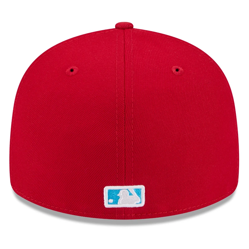 Casquette ajustée 59FIFTY à profil bas pour la fête des pères Nationals de Washington 2024 New Era rouge hommes