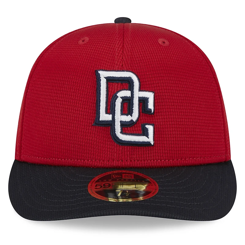 Casquette ajustée 59FIFTY à profil bas pour hommes des Nationals de Washington 2024 New Era rouge