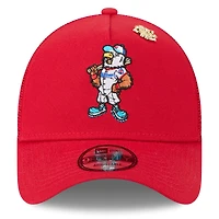 Casquette camionneur ajustable 9FORTY Big League Chew A-Frame 2025 des Nationals de Washington New Era pour homme, rouge