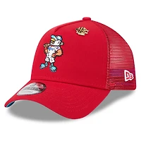 Casquette camionneur ajustable 9FORTY Big League Chew A-Frame 2025 des Nationals de Washington New Era pour homme, rouge