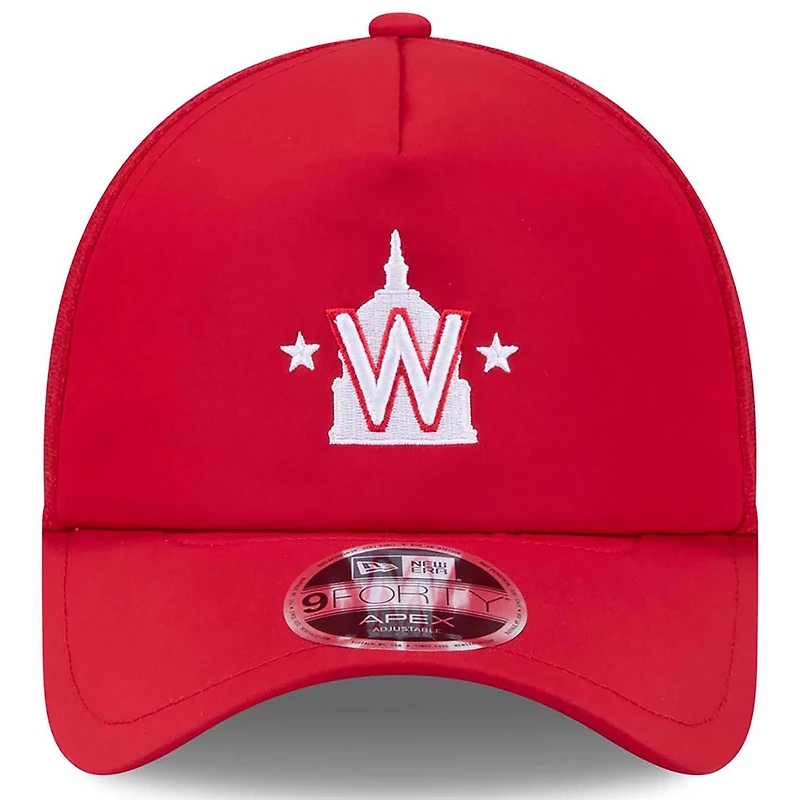 Men's New Era Red Washington Nationals 2026 Batting Practice Alternate Apex 9FORTY Adjustable Hat
