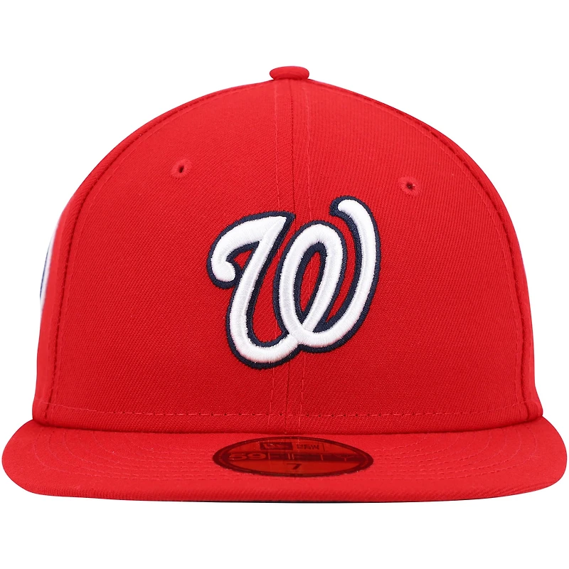 New Era Red Nationals de Washington 11 Memorial Side Patch 59FIFTY Chapeau masculin