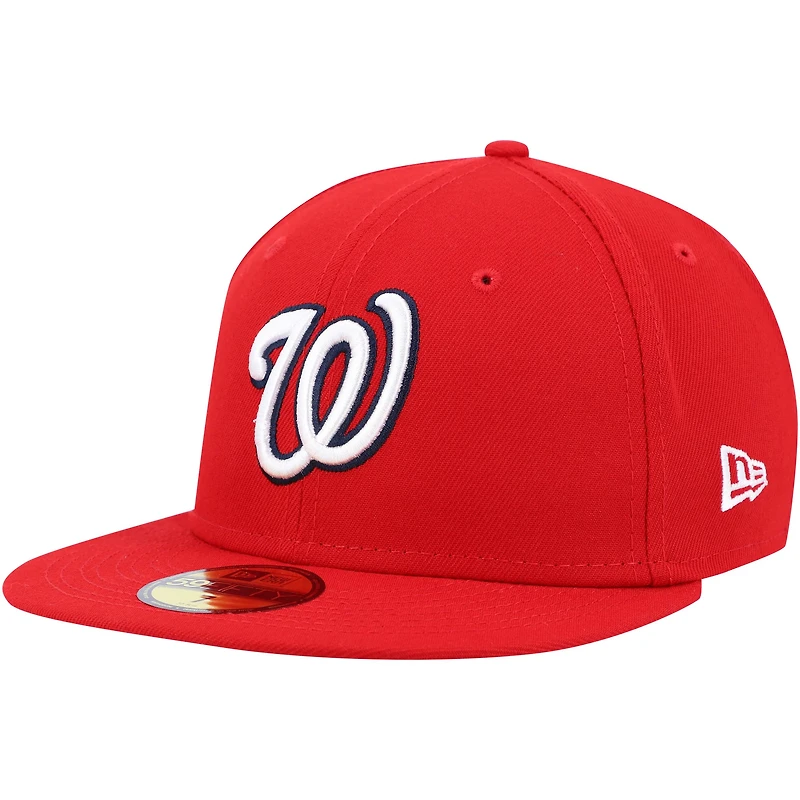 New Era Red Nationals de Washington 11 Memorial Side Patch 59FIFTY Chapeau masculin