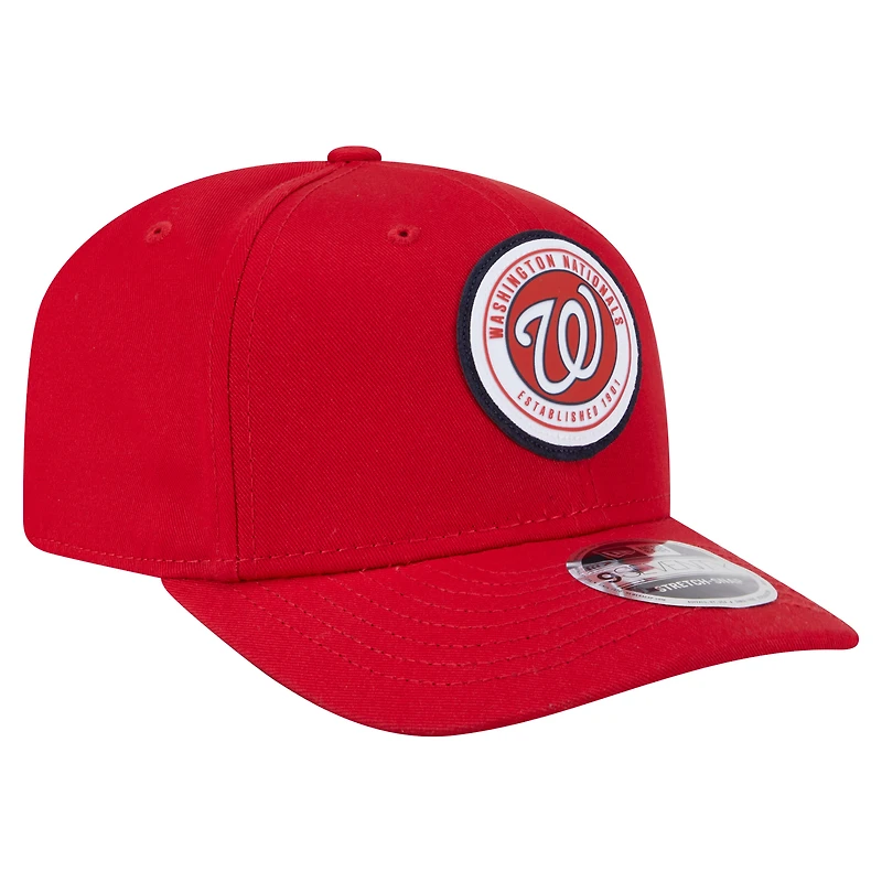 Casquette extensible à bouton-pression New Era 9SEVENTY rouge Washington Nationals pour homme