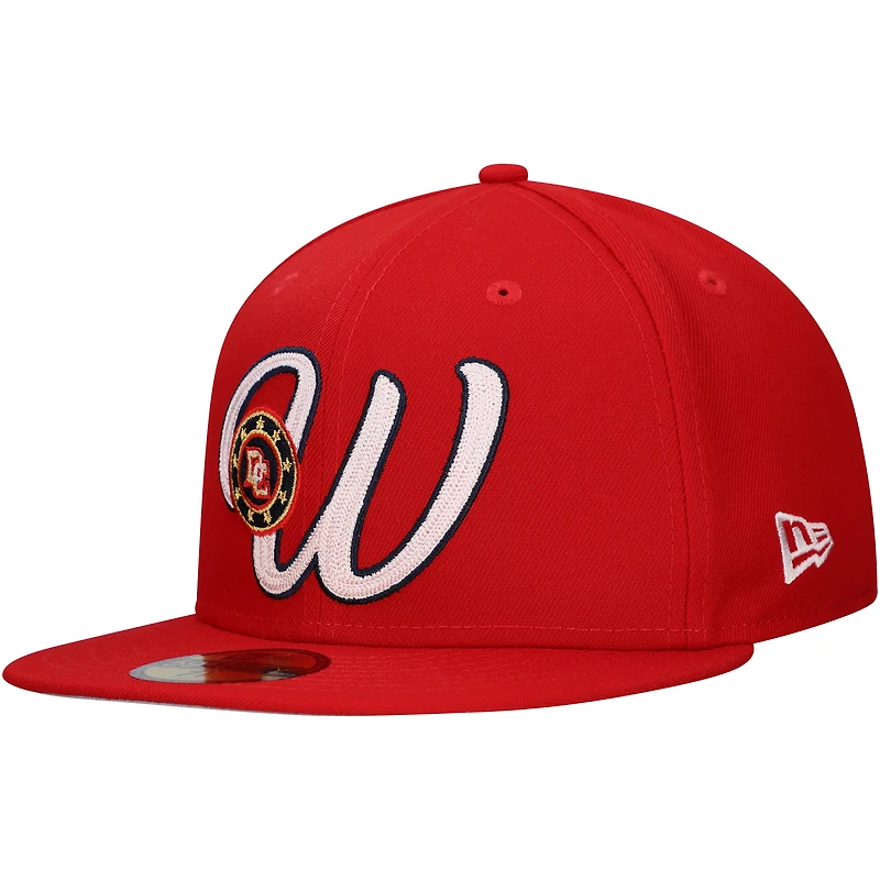 Men's New Era Red Washington Nationals  Duo Logo 2.0 59FIFTY Fitted Hat