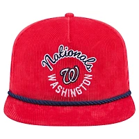 Men's New Era  Red Washington Nationals Full Circle Corduroy Golfer Adjustable Hat