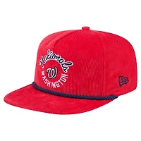Men's New Era  Red Washington Nationals Full Circle Corduroy Golfer Adjustable Hat