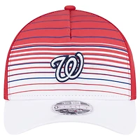 Casquette ajustable 9FORTY M-Crown dégradée rouge Washington Nationals New Era pour homme