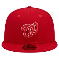 Men's New Era Red Washington Nationals Logo 59FIFTY Fitted Hat