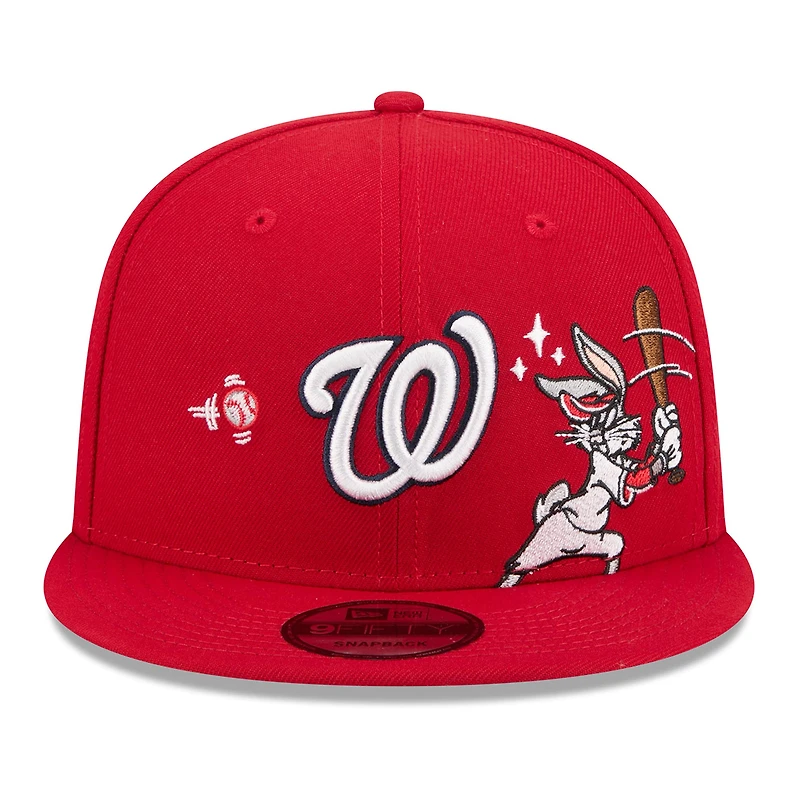 Men's New Era Red Washington Nationals Looney Tunes Bugs Bunny 9FIFTY Snapback Hat