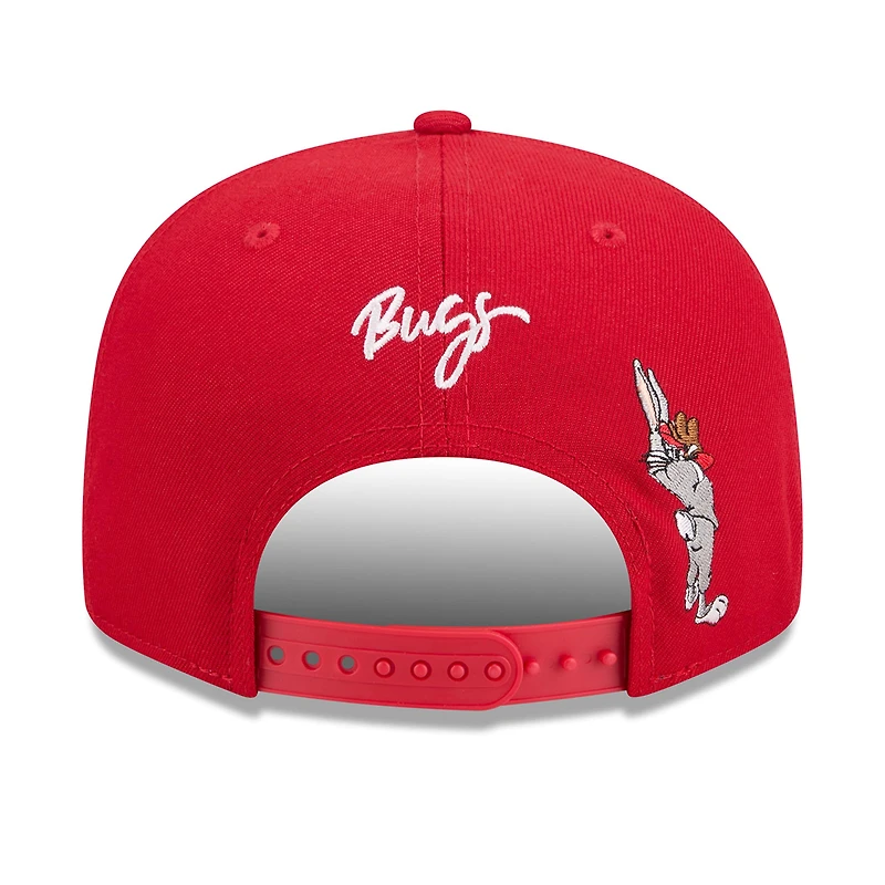 Casquette snapback New Era rouge Washington Nationals Looney Tunes Bugs Bunny 9FIFTY pour homme
