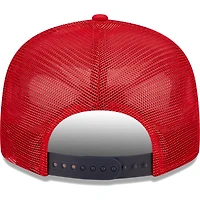 Casquette Snapback 9FIFTY Patriot Trucker rouge des Washington Nationals New Era pour homme