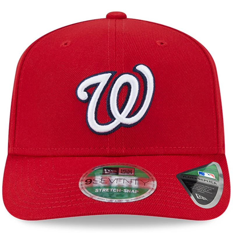 Men's New Era  Red Washington Nationals Player Replica 9SEVENTY Adjustable Hat