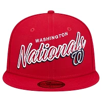 Casquette ajustée 59FIFTY rouge Washington Nationals pour homme New Era