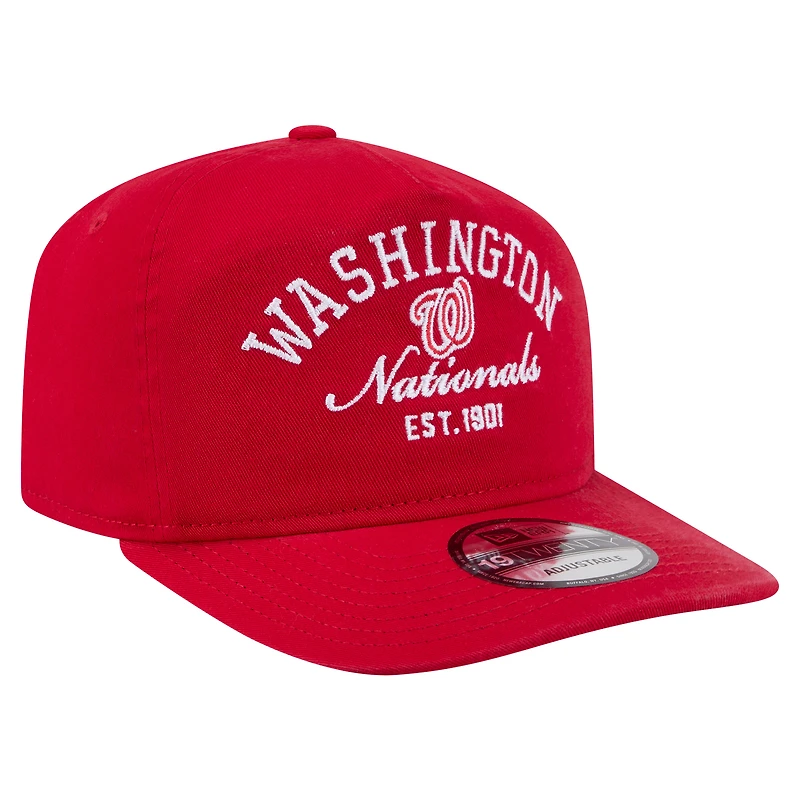Casquette ajustable New Era rouge Washington Nationals Stacked 19TWENTY pour homme