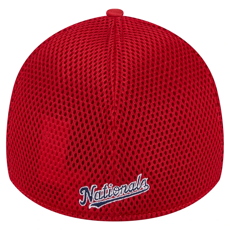Casquette New Era 39THIRTY Flex rouge Washington Nationals pour homme