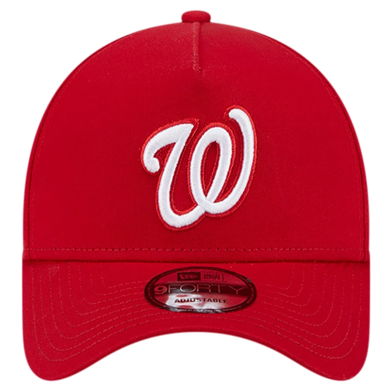 Casquette ajustable 9FORTY couleur A-Frame des Nationals de Washington New Era pour hommes, rouge
