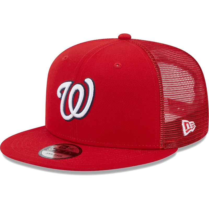 Men's New Era Red Washington Nationals Team Color Trucker 9FIFTY Snapback Hat